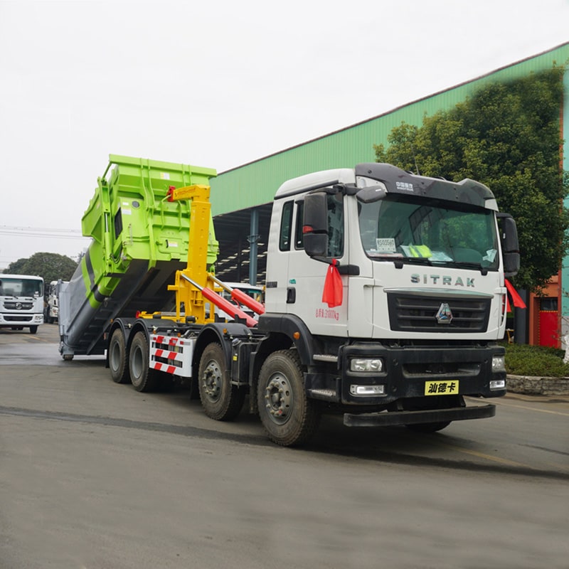 Sinotruck 31Ton Hook Lift Контейнерный Мусоровоз на Продажу Sinotruck 31Ton Hook Lift Контейнерный Мусоровоз на Продажу
