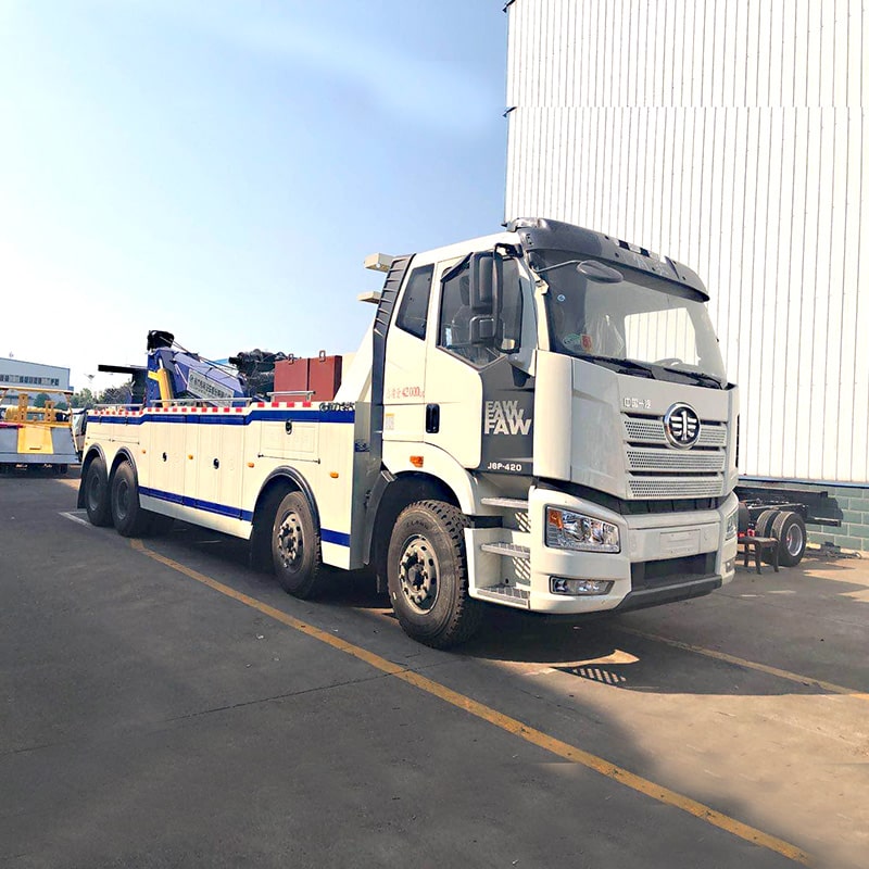 FAW 80 тонн тяжелые буксирные гидравлические краны-эвакуаторы FAW 80 тонн тяжелые буксирные гидравлические краны-эвакуаторы