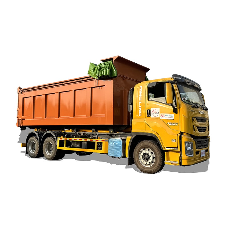 Тяжелый мусоровоз с крюковым подъемником Janpan Brand 30 тонн Тяжелый мусоровоз с крюковым подъемником Janpan Brand 30 тонн