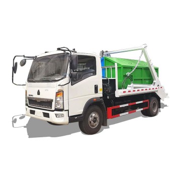 Howo 4 cubic meter swing arm garbage truck for sale