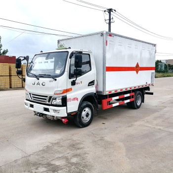 JAC 4*2 cargo flammable liquid container transport truck