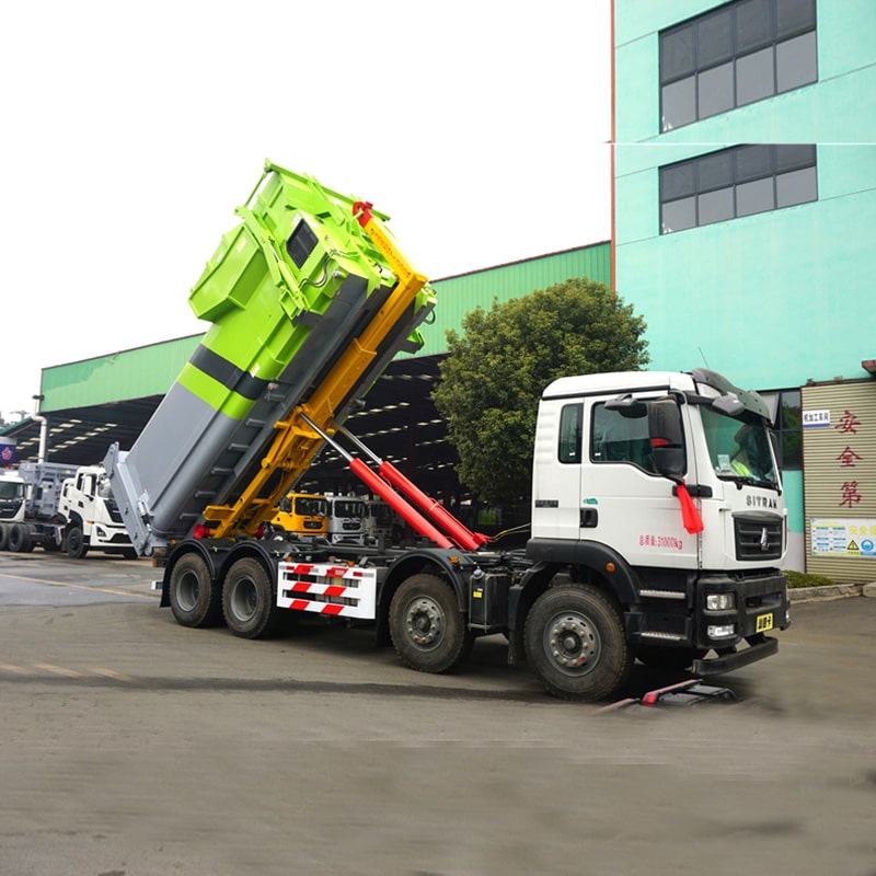 Sinotruck 31Ton Hook Lift Контейнерный Мусоровоз на Продажу Sinotruck 31Ton Hook Lift Контейнерный Мусоровоз на Продажу