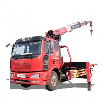 FAW 4*2 straight arm truck mounted telescopic crane