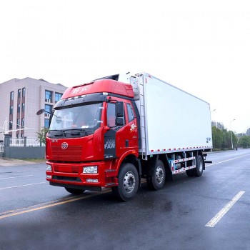 Faw 45m3 15 ton refrigerated van truck for meat Transport