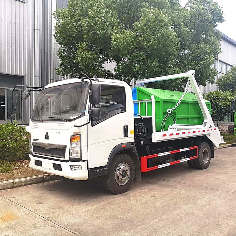 Howo 4 cubic meter swing arm garbage truck for sale Howo 4 cubic meter swing arm garbage truck for sale