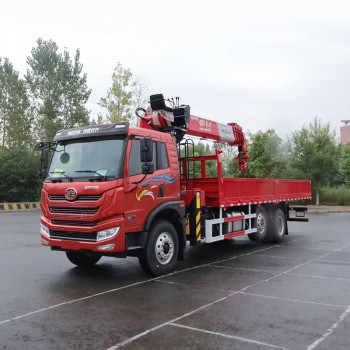 FAW 16 meter straight arm truck mounted telescopic crane