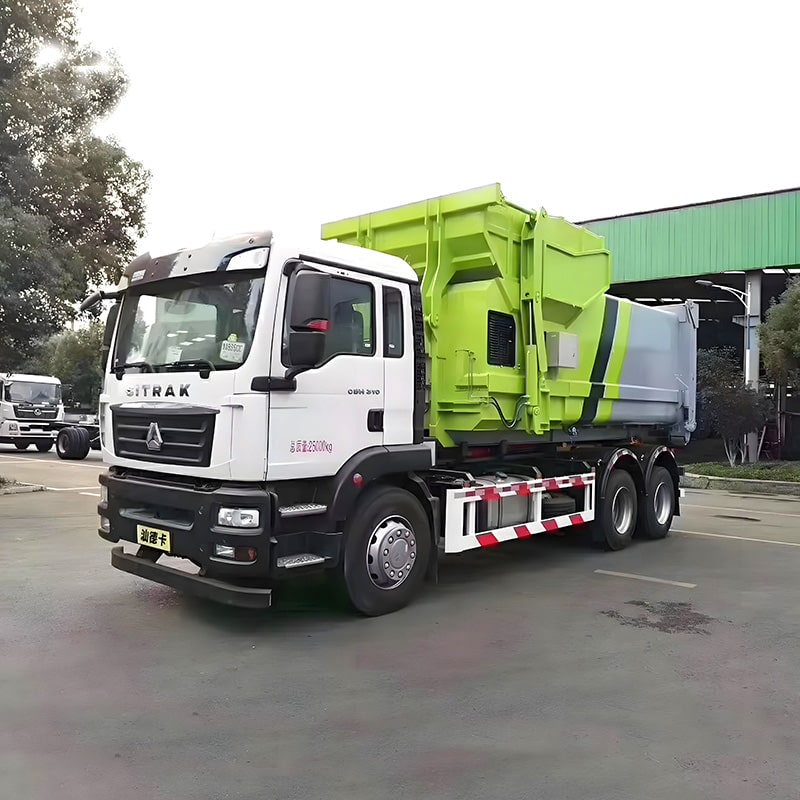 Мусоровоз Sinotruk 25 тонн с гидравлической стрелой Мусоровоз Sinotruk 25 тонн с гидравлической стрелой