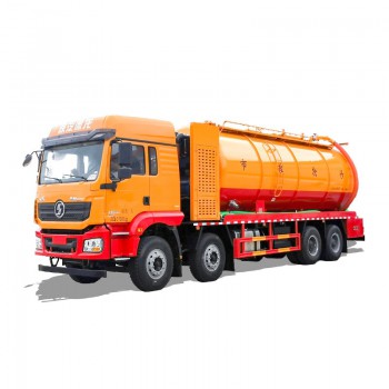 SHACMAN  8*4 33cbm sewage suction cleaning truck