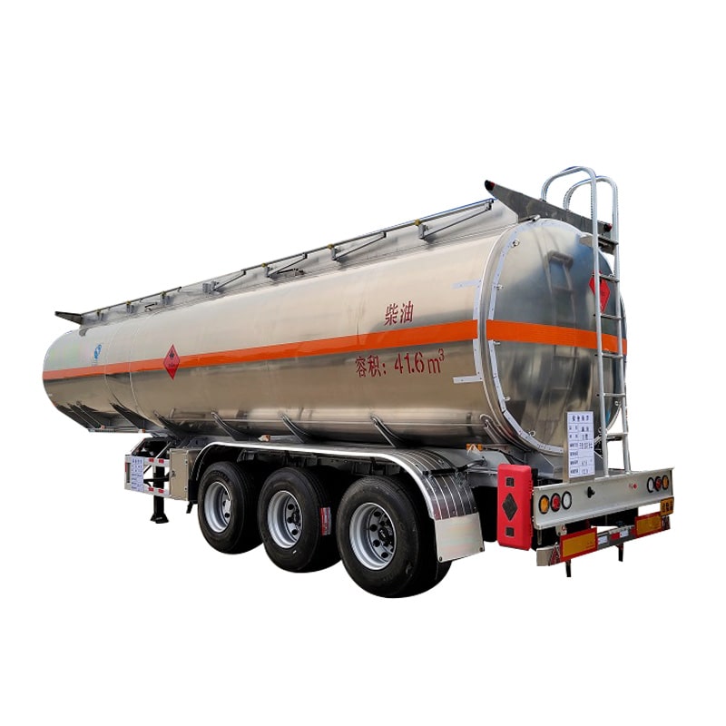 Aluminum Alloy 42000L 3 Axle Water Edible Oil Delivery Tank Aluminum Alloy 42000L 3 Axle Water Edible Oil Delivery Tank