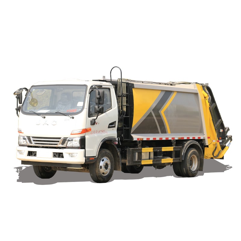 Camion à ordures compacteur à chargement arrière JAC 8cbm Camion à ordures compacteur à chargement arrière JAC 8cbm