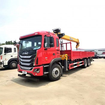 Camion cargo JAC 6*4 10 tonnes avec grue montée en ligne droite