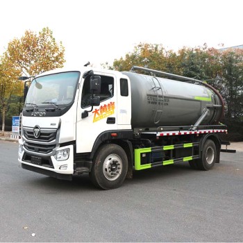 Foton 4×2 12000L vacuum pump sewage suction truck