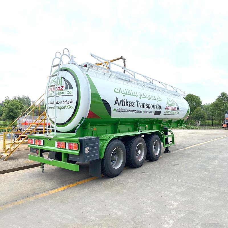 Semi-remorque en aluminium pour camion-citerne à huile, eau, liquide et carburant Semi-remorque en aluminium pour camion-citerne à huile, eau, liquide et carburant