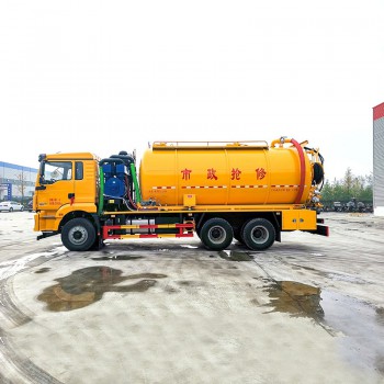 SHACMAN 6*4 22 cbm cleaning sewage suction tank truck
