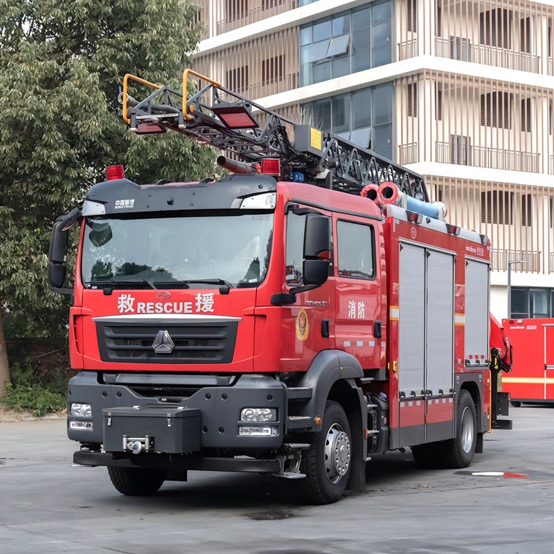 Howo 8 CBM Aerial Ladder Rescue Fire Fighting Truck Howo 8 CBM Aerial Ladder Rescue Fire Fighting Truck