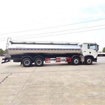 HOWO 8*4 22000L stainless steel liquid water milk tank truck