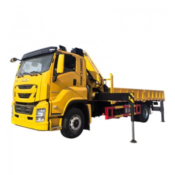 Camion cargo ISUZU 4X2 avec grue à flèche articulée de 12 tonnes
