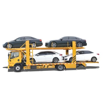 FAW steel chassis 3 cars double deck car carrier trailer