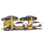 FAW steel chassis 3 cars double deck car carrier trailer