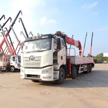 FAW 4*2 мобильный кран с прямой стрелой на шасси грузовика