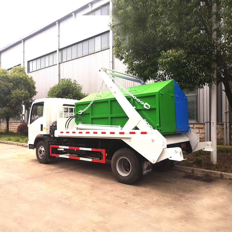 Howo 4 cubic meter swing arm garbage truck for sale Howo 4 cubic meter swing arm garbage truck for sale