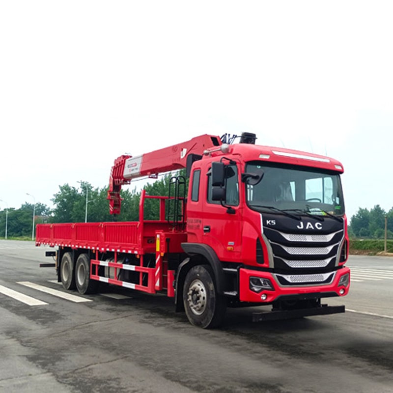 Camion cargo JAC 6*4 10 tonnes avec grue montée en ligne droite Camion cargo JAC 6*4 10 tonnes avec grue montée en ligne droite