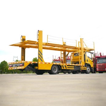 FAW steel chassis 3 cars double deck car carrier trailer