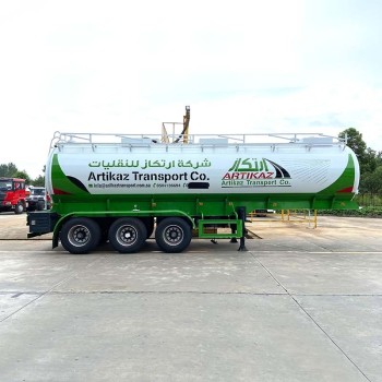 شاحنة صهريج وقود سائل زيت ماء من الألومنيوم نصف مقطورة