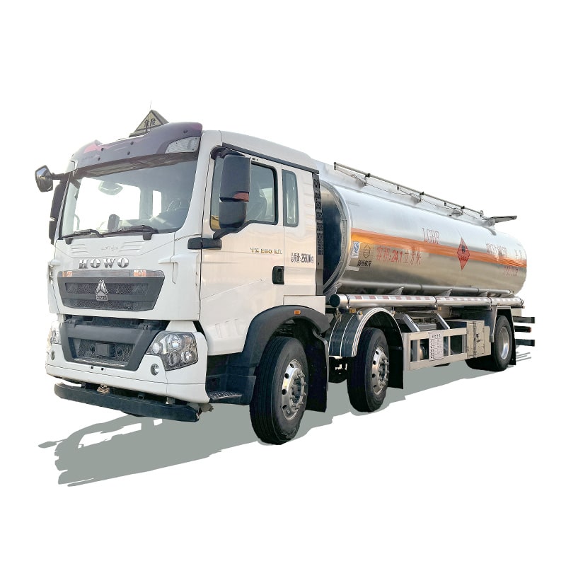 Camion de livraison diesel en alliage d'aluminium HOWO 25 000 litres Camion de livraison diesel en alliage d'aluminium HOWO 25 000 litres