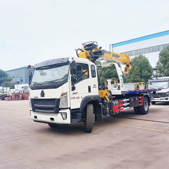 HOWO 10 ton 180 HP flatbed wrecker tow recovery truck