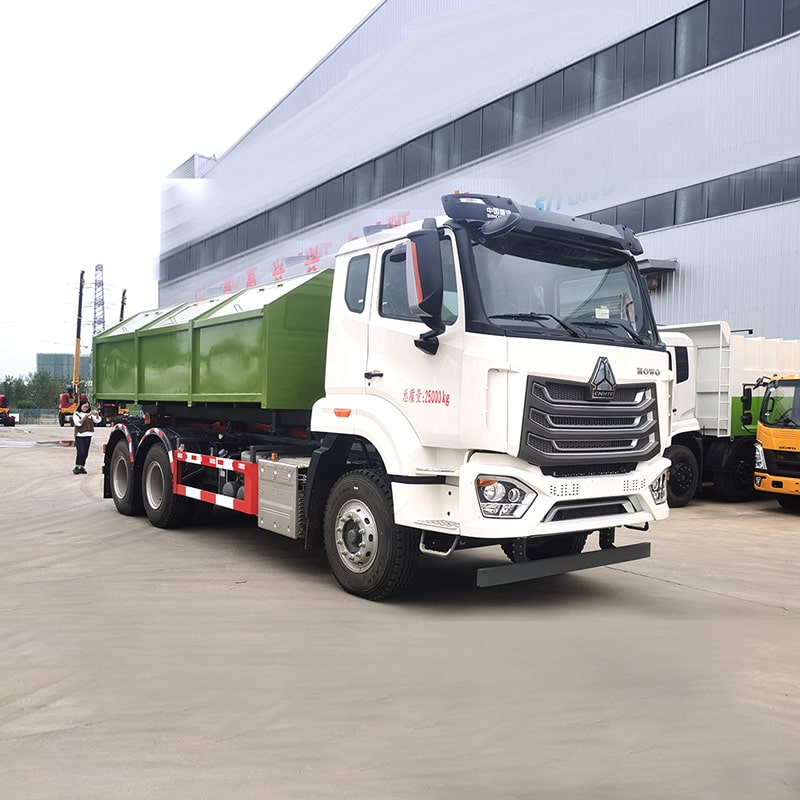 Sinotruck Howo 6x4 25 тонн мусоровоз с откидным бортом Sinotruck Howo 6x4 25 тонн мусоровоз с откидным бортом