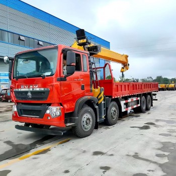 Howo 6x4 Dump 14 Ton Telescopic Boom Crane Truck Price
