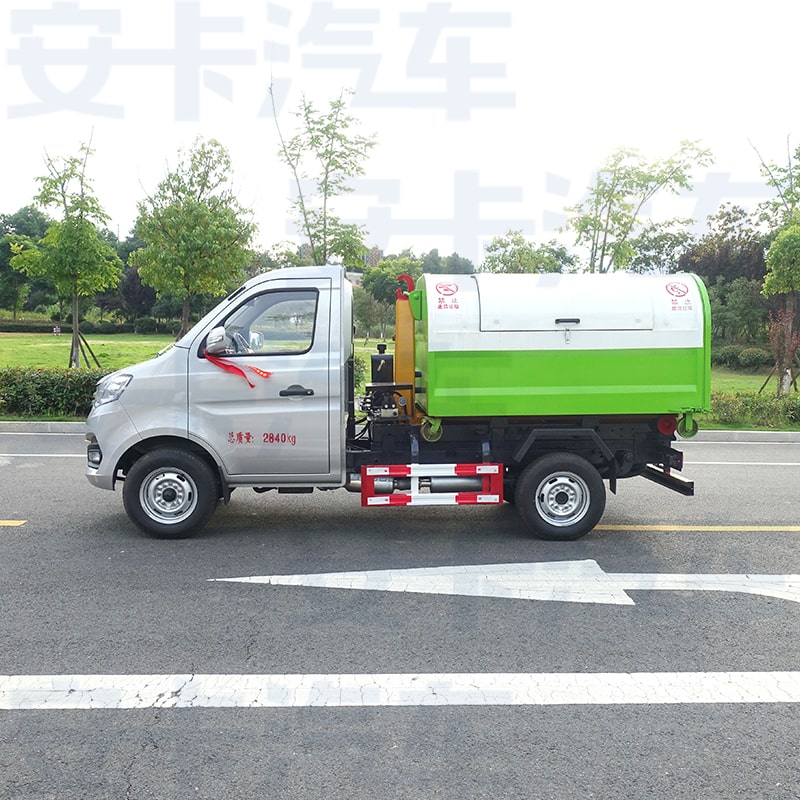 changan 4x2 3cbm мини-мусоровоз с крюковым подъемником changan 4x2 3cbm мини-мусоровоз с крюковым подъемником