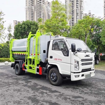 JMC 5 cbm side load compactor garbage truck